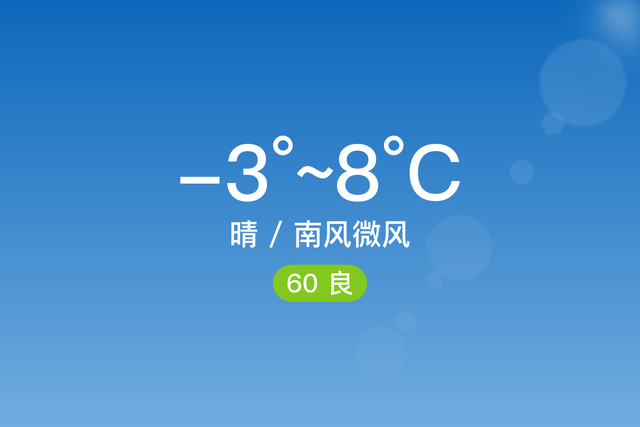 聊城东昌府空气质量良 12/25晴-3~8℃